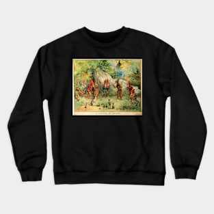 Gnomes and Fairies Vintage Illustration Tote Bag Crewneck Sweatshirt